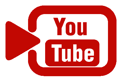 A red arrow pointing to the youtube logo.