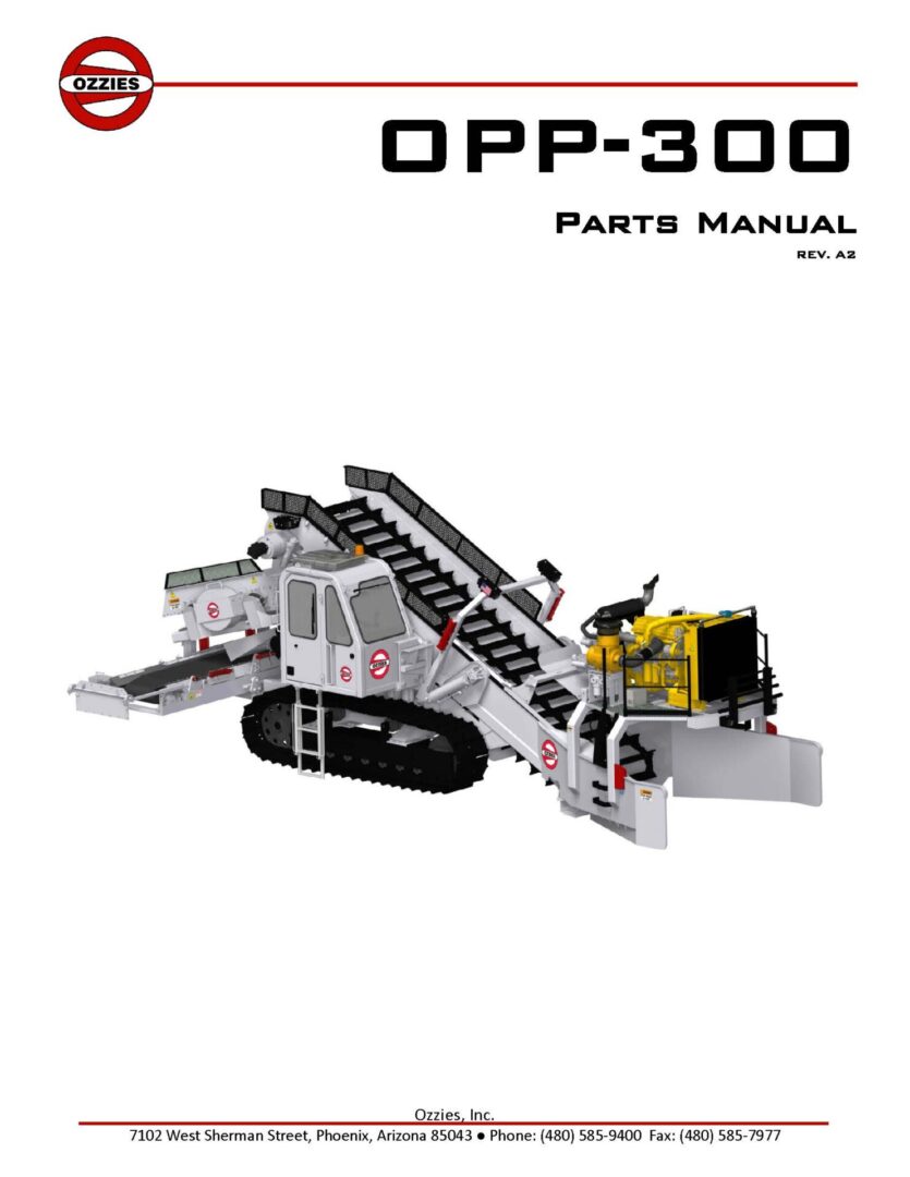 OPP-300 Parts Manual Rev A2 _CoverPage