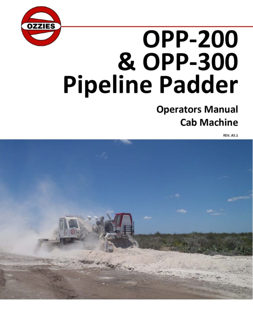 A cover of the operator 's manual for the cab machine.