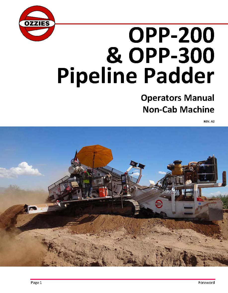 A picture of the cover page for an operator 's manual.