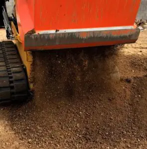 A close up of the back end of a tractor