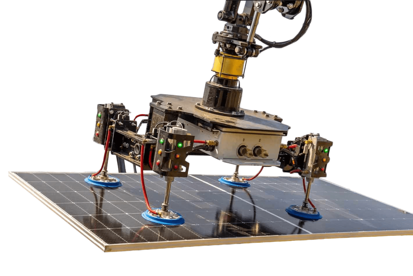 Module Lifter with Solar Panel